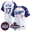 Men's Dodgers 2024 World Series Champions Patch Vapor Premier Limited Jersey V3 - All Stitched - Alternate Royal, Shohei Ohtani