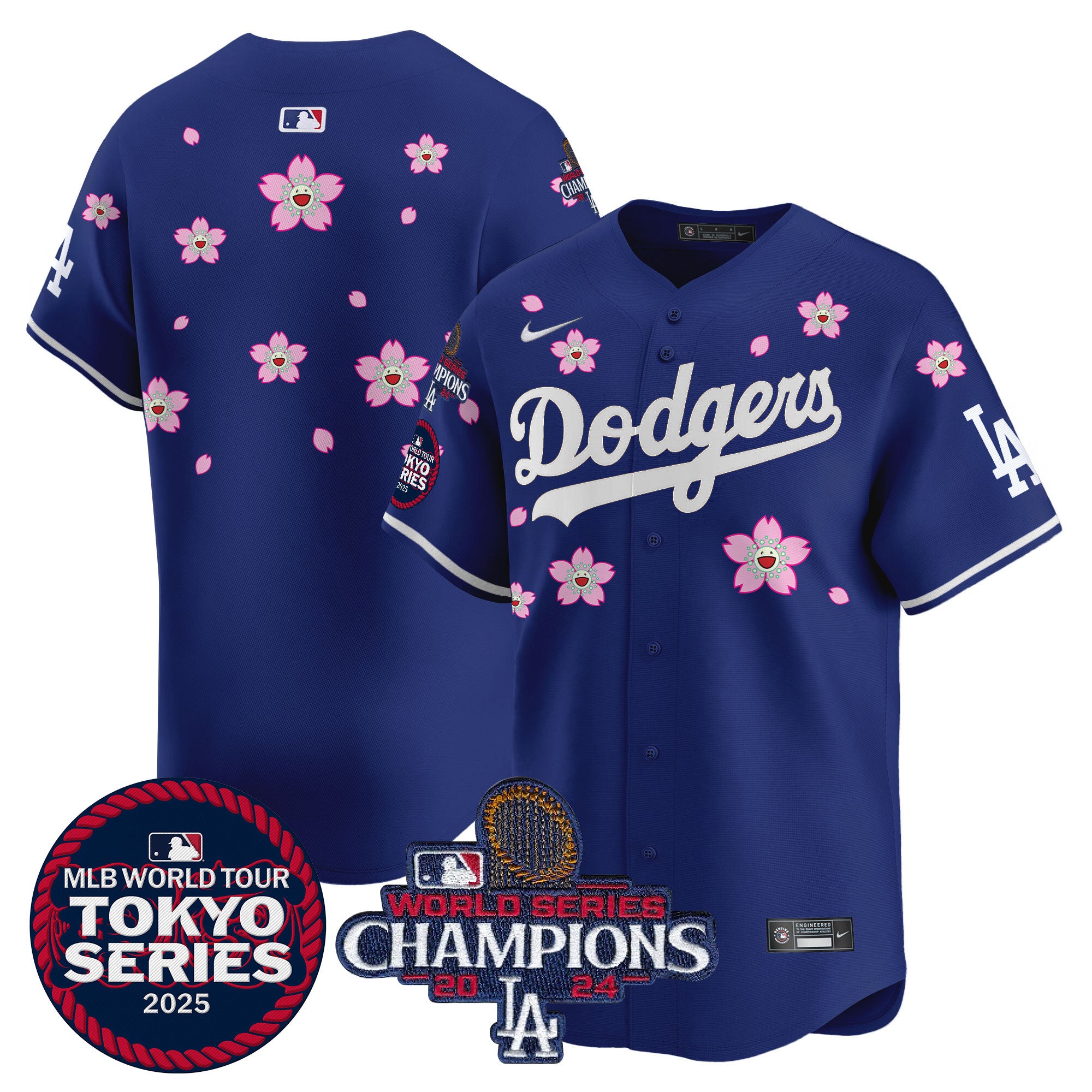 Men's Dodgers 2024 World Series Champions Patch Vapor Premier Limited Jersey - All Stitched - Alternate White, Fernando Valenzuela