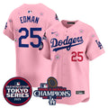 Men's Dodgers 2024 World Series Champions Patch Vapor Premier Limited Jersey V3 - All Stitched - Alternate Royal, Mookie Betts
