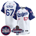 Men's Dodgers 2024 World Series Champions Patch Vapor Premier Limited Jersey V3 - All Stitched - White Gold, Vin Scully