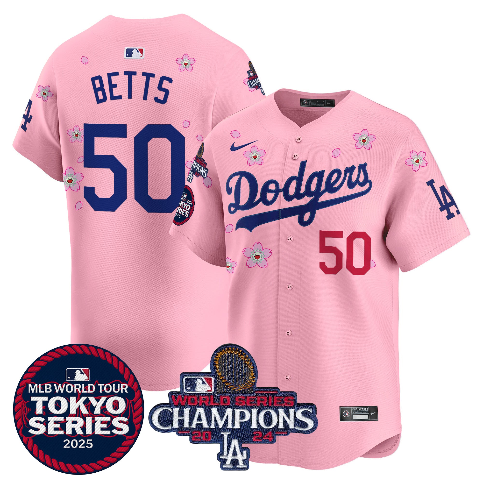 Men's Dodgers 2024 World Series Champions Patch Vapor Premier Limited Jersey V3 - All Stitched - Black Gold, Shohei Ohtani