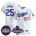 Men's Dodgers 2024 World Series Champions Patch Vapor Premier Limited Jersey - All Stitched - Alternate White, Kobe Bryant