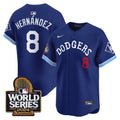 Men's Dodgers Tribute 2024 World Series Vapor Premier Limited Jersey - All Stitched - Royal, Kike Hernandez