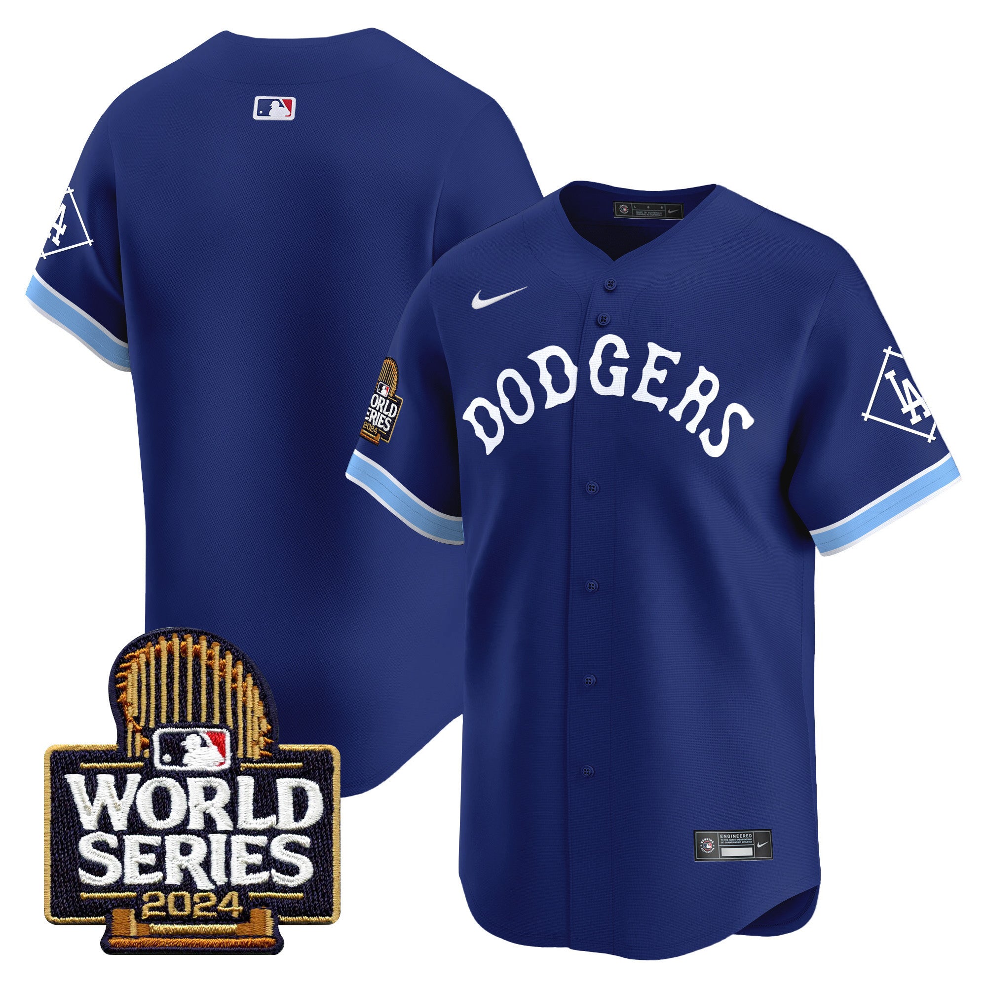 Men's Dodgers Tribute 2024 World Series Vapor Premier Limited Jersey - All Stitched - Royal, Team