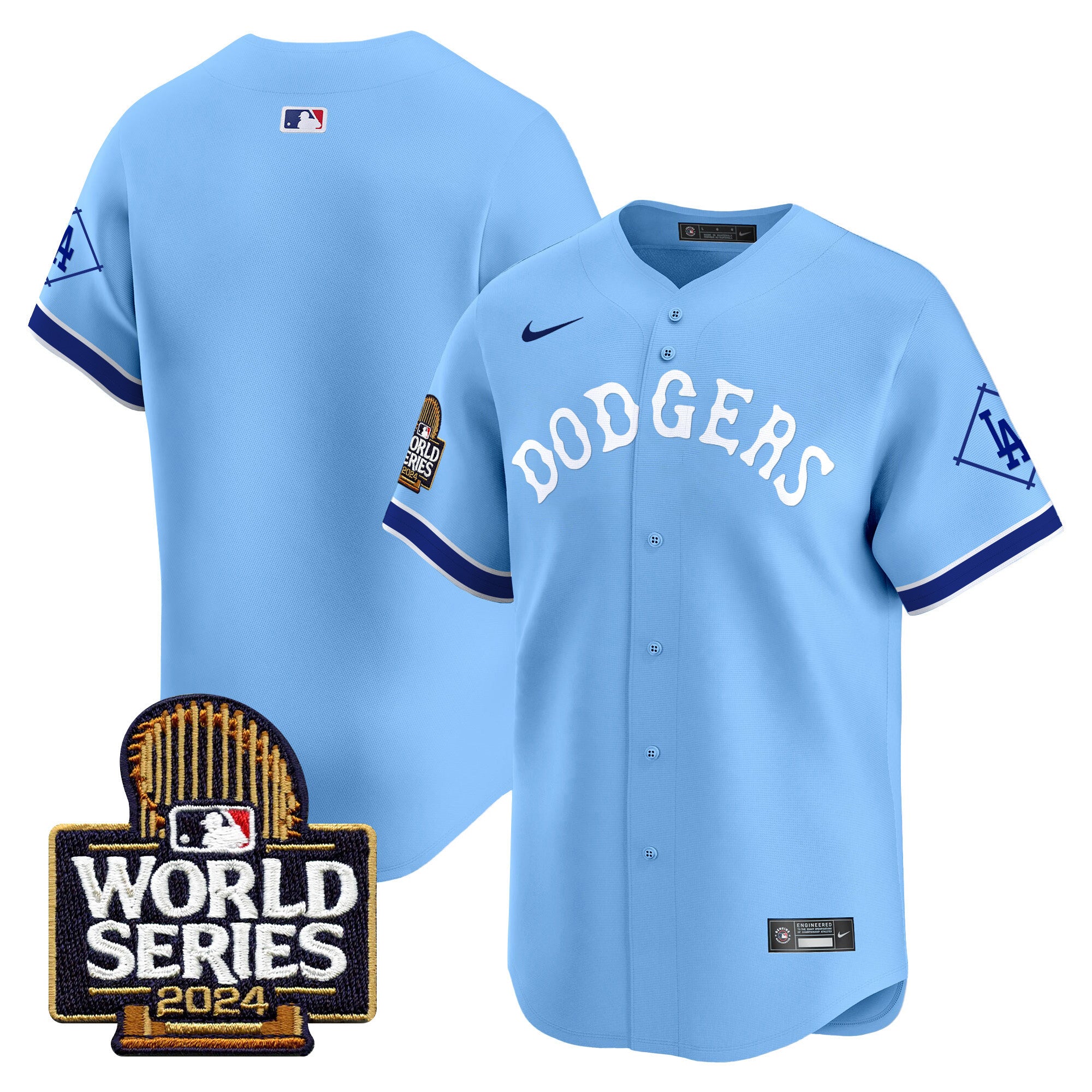 Men's Dodgers Tribute 2024 World Series Vapor Premier Limited Jersey - All Stitched - Blue, Team