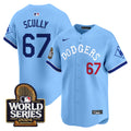 Men's Dodgers Tribute 2024 World Series Vapor Premier Limited Jersey - All Stitched - Blue, Vin Scully