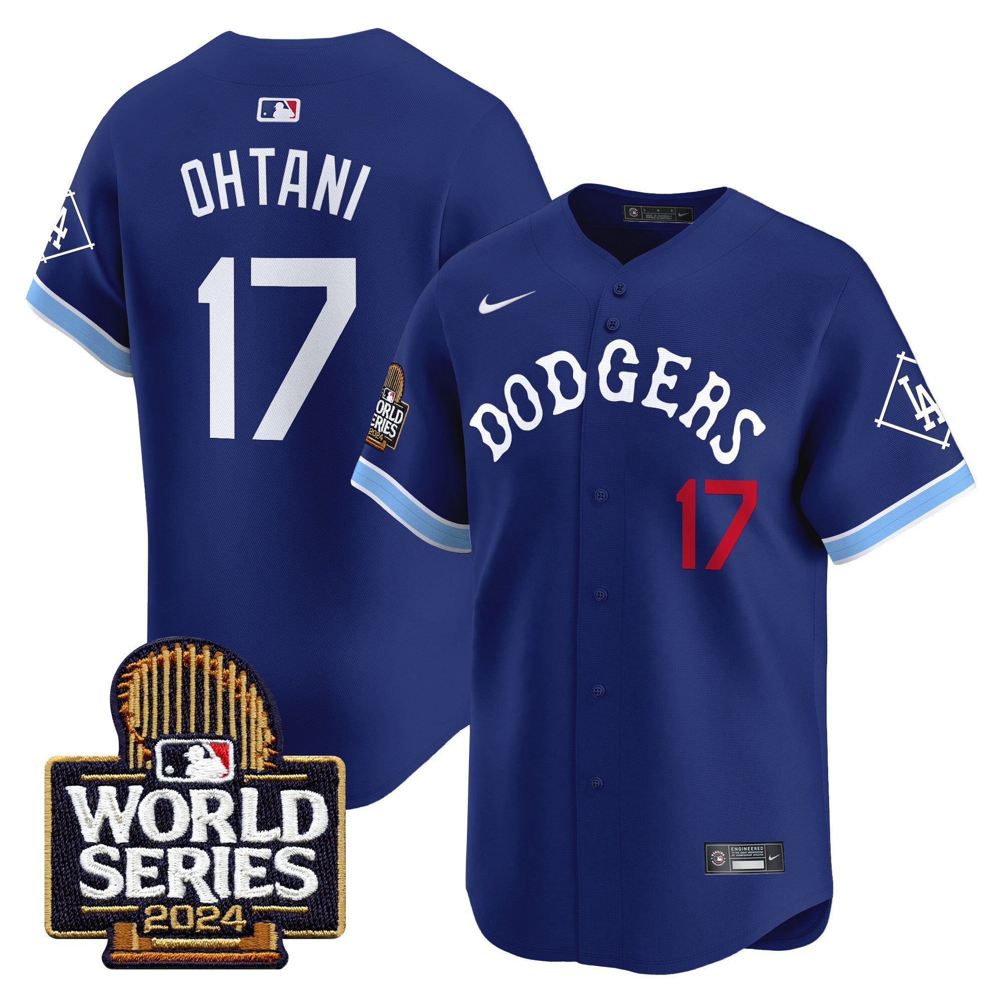 Men's Dodgers Tribute 2024 World Series Vapor Premier Limited Jersey - All Stitched - Royal, Shohei Ohtani