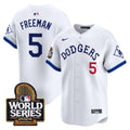 Men's Dodgers Tribute 2024 World Series Vapor Premier Limited Jersey - All Stitched - White, Freddie Freeman