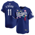 Men's Dodgers x Takashi Murakami 2025 Vapor Premier Limited Jersey - Stitched - Royal, Roki Sasaki