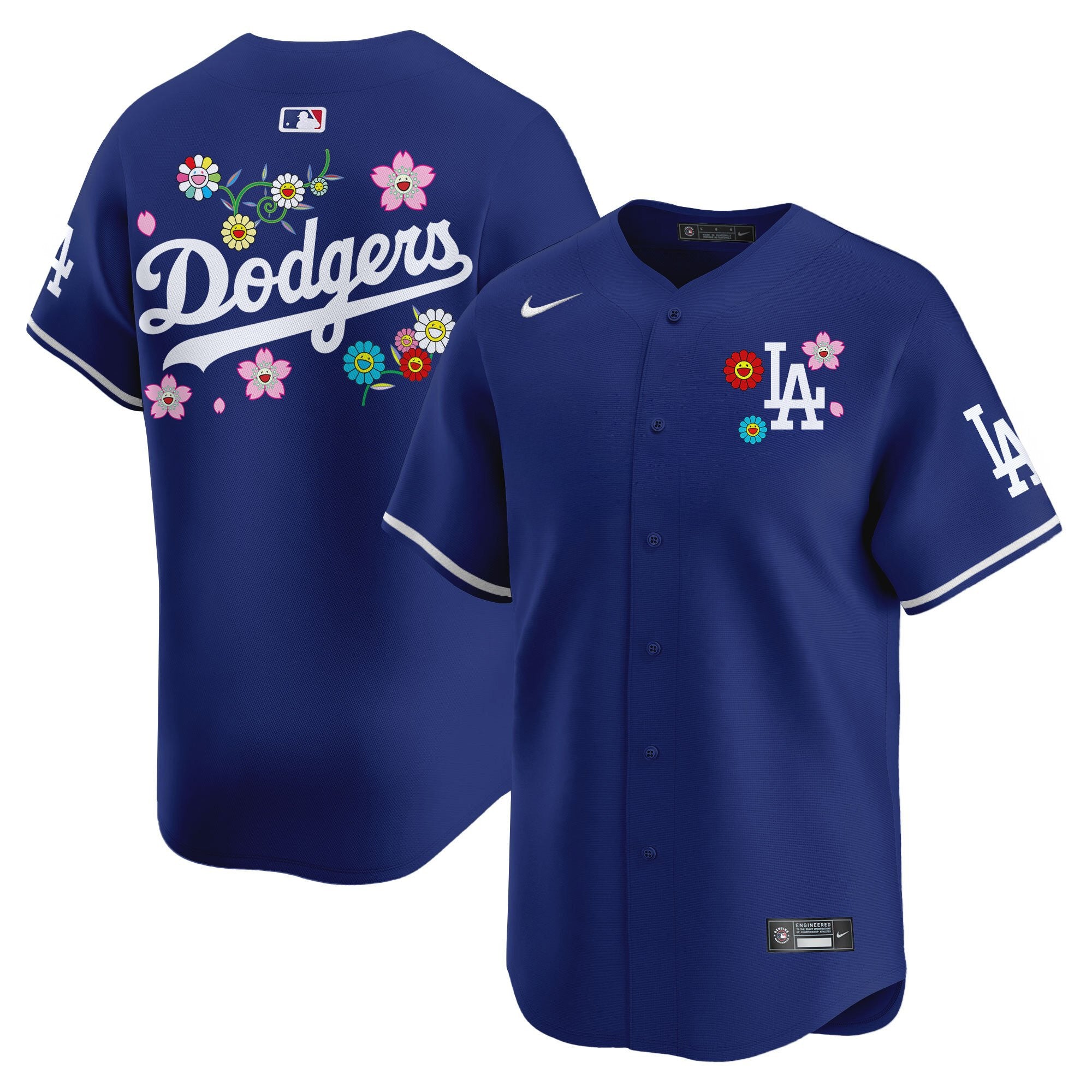 Men's Dodgers x Takashi Murakami 2025 Vapor Premier Limited Jersey - Stitched - Royal, Team