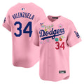 Men's Dodgers x Takashi Murakami 2025 Vapor Premier Limited Jersey - Stitched - Cherry Blossom, Fernando Valenzuela