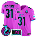 Men's Dolphins "Dan the Man Record Breaker" Patch Vapor Limited Jersey - All Stitched - Pink, Raheem Mostert