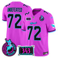 Men's Dolphins "Dan the Man Record Breaker" Patch Vapor Limited Jersey - All Stitched - Pink, Undefeated