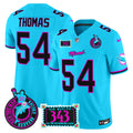 Men's Dolphins "Dan the Man Record Breaker" Patch Vapor Limited Jersey - All Stitched - Aqua, Zach Thomas