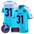 Men's Dolphins "Dan the Man Record Breaker" Patch Vapor Limited Jersey - All Stitched - Aqua Alternate, Raheem Mostert