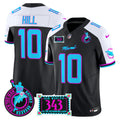 Men's Dolphins "Dan the Man Record Breaker" Patch Vapor Limited Jersey - All Stitched - Black Alternate, Tyreek Hill