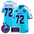 Men's Dolphins "Dan the Man Record Breaker" Patch Vapor Limited Jersey - All Stitched - Aqua Alternate, Undefeated