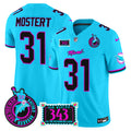 Men's Dolphins "Dan the Man Record Breaker" Patch Vapor Limited Jersey - All Stitched - Aqua, Raheem Mostert
