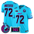 Men's Dolphins "Dan the Man Record Breaker" Patch Vapor Limited Jersey - All Stitched - Aqua, Undefeated
