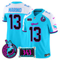 Men's Dolphins "Dan the Man Record Breaker" Patch Vapor Limited Jersey - All Stitched - Aqua Alternate, Dan Marino