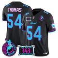 Men's Dolphins "Dan the Man Record Breaker" Patch Vapor Limited Jersey - All Stitched - Black, Zach Thomas