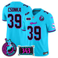 Men's Dolphins "Dan the Man Record Breaker" Patch Vapor Limited Jersey - All Stitched - Aqua, Larry Csonka
