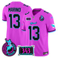 Men's Dolphins "Dan the Man Record Breaker" Patch Vapor Limited Jersey - All Stitched - Pink, Dan Marino