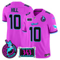 Men's Dolphins "Dan the Man Record Breaker" Patch Vapor Limited Jersey - All Stitched - Pink, Tyreek Hill