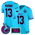 Men's Dolphins "Dan the Man Record Breaker" Patch Vapor Limited Jersey - All Stitched - Aqua, Dan Marino