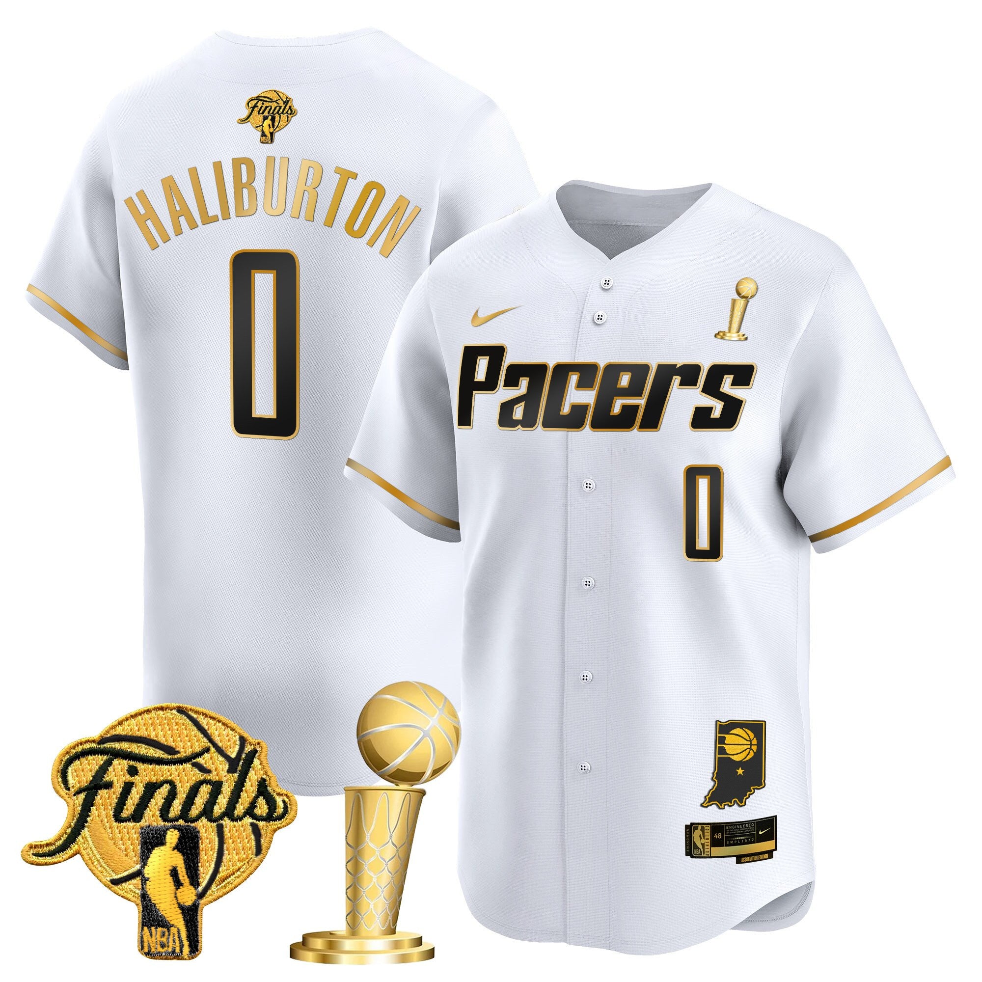Men's Indiana Pacers 2025 Champions Vapor Baseball Jersey - All Stitched