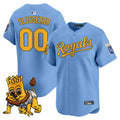 Men's Kansas City Royals Sluggerrr Patch Vapor Premier Limited Jersey - All Stitched - Light Blue, Sluggerrr