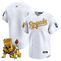 Men's Kansas City Royals Sluggerrr Patch Vapor Premier Limited Jersey - All Stitched - White, Team