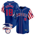 Men's Los Angeles Angels 2024 Fourth of July Vapor Premier Limited Jersey - All Stitched - Royal, Nolan Schanuel