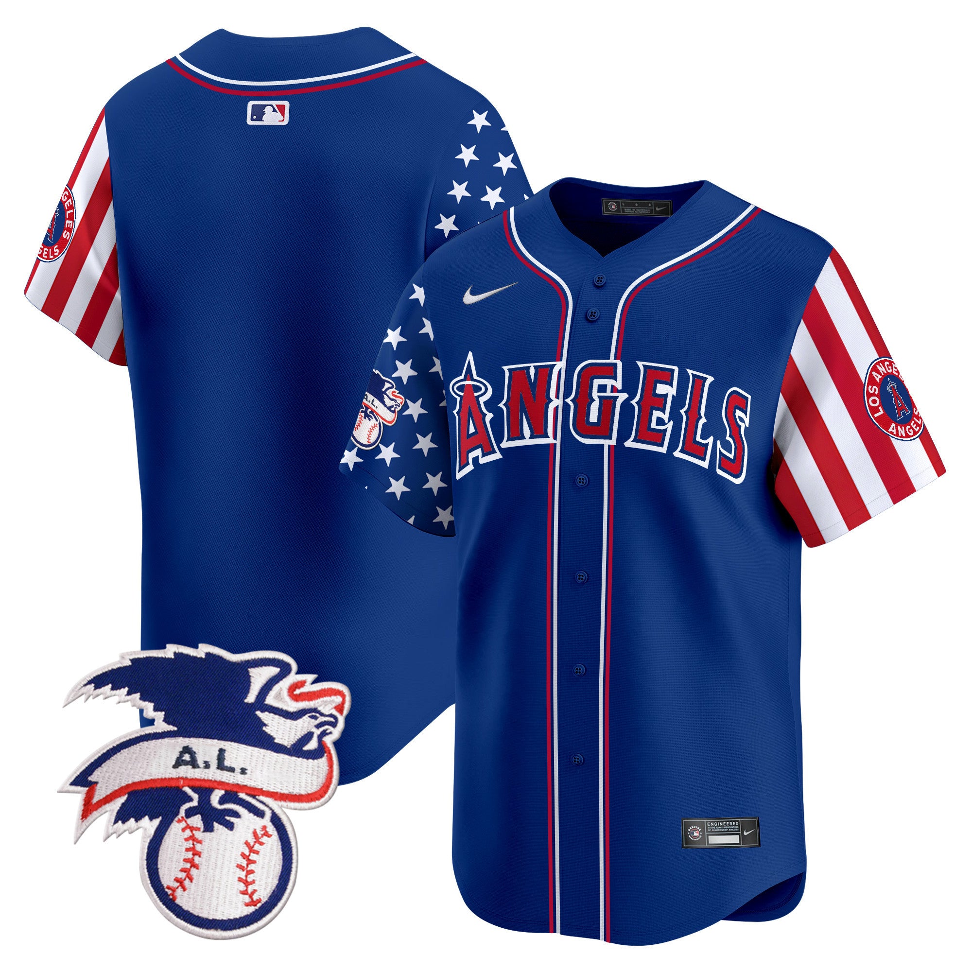 Men's Los Angeles Angels 2024 Fourth of July Vapor Premier Limited Jersey - All Stitched - Royal, Team