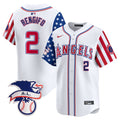 Men's Los Angeles Angels 2024 Fourth of July Vapor Premier Limited Jersey - All Stitched - White, Luis Rengifo