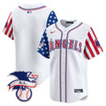 Men's Los Angeles Angels 2024 Fourth of July Vapor Premier Limited Jersey - All Stitched - White, Team