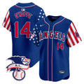 Men's Los Angeles Angels 2024 Fourth of July Vapor Premier Limited Jersey - All Stitched - Royal, Logan O'Hoppe