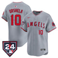 Men's Los Angeles Angels 2024 Spring Training Patch Vapor Premier Limited Jersey - All Stitched - Gray, Gio Urshela