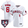 Men's Los Angeles Angels 2024 Spring Training Patch Vapor Premier Limited Jersey - All Stitched - White, Anthony Rendon