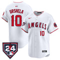 Men's Los Angeles Angels 2024 Spring Training Patch Vapor Premier Limited Jersey - All Stitched - White, Gio Urshela