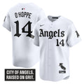 Men's Los Angeles Angels 'Gothic Halo Edition' Vapor Premier Limited Jersey - All Stitched - White, Logan O'Hoppe