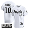 Men's Los Angeles Angels 'Gothic Halo Edition' Vapor Premier Limited Jersey - All Stitched - White, Nolan Schanuel