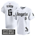 Men's Los Angeles Angels 'Gothic Halo Edition' Vapor Premier Limited Jersey - All Stitched - White, Anthony Rendon
