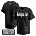 Men's Los Angeles Angels 'Gothic Halo Edition' Vapor Premier Limited Jersey - All Stitched - Black, Team