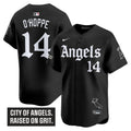 Men's Los Angeles Angels 'Gothic Halo Edition' Vapor Premier Limited Jersey - All Stitched - Black, Logan O'Hoppe