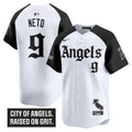 Men's Los Angeles Angels 'Gothic Halo Edition' Vapor Premier Limited Jersey - All Stitched - Alternate, Zach Neto