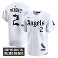 Men's Los Angeles Angels 'Gothic Halo Edition' Vapor Premier Limited Jersey - All Stitched - White, Luis Rengifo