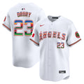 Men's Los Angeles Angels Mexico Vapor Premier Limited Jersey - All Stitched - White, Brandon Drury