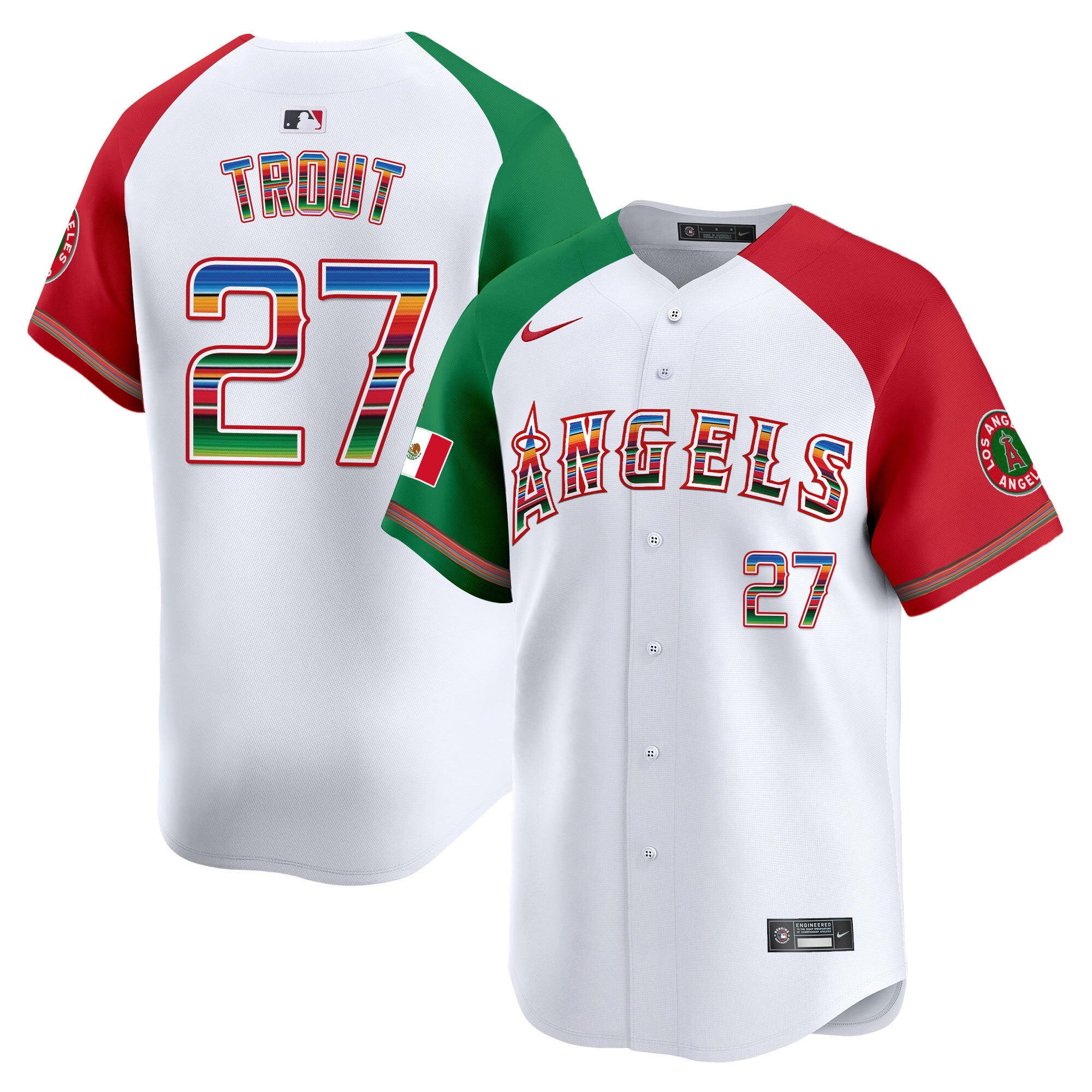 Men's Los Angeles Angels Mexico Vapor Premier Limited Jersey - All Stitched - Alternate, Mike Trout