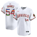 Men's Los Angeles Angels Mexico Vapor Premier Limited Jersey - All Stitched - White, José Suarez